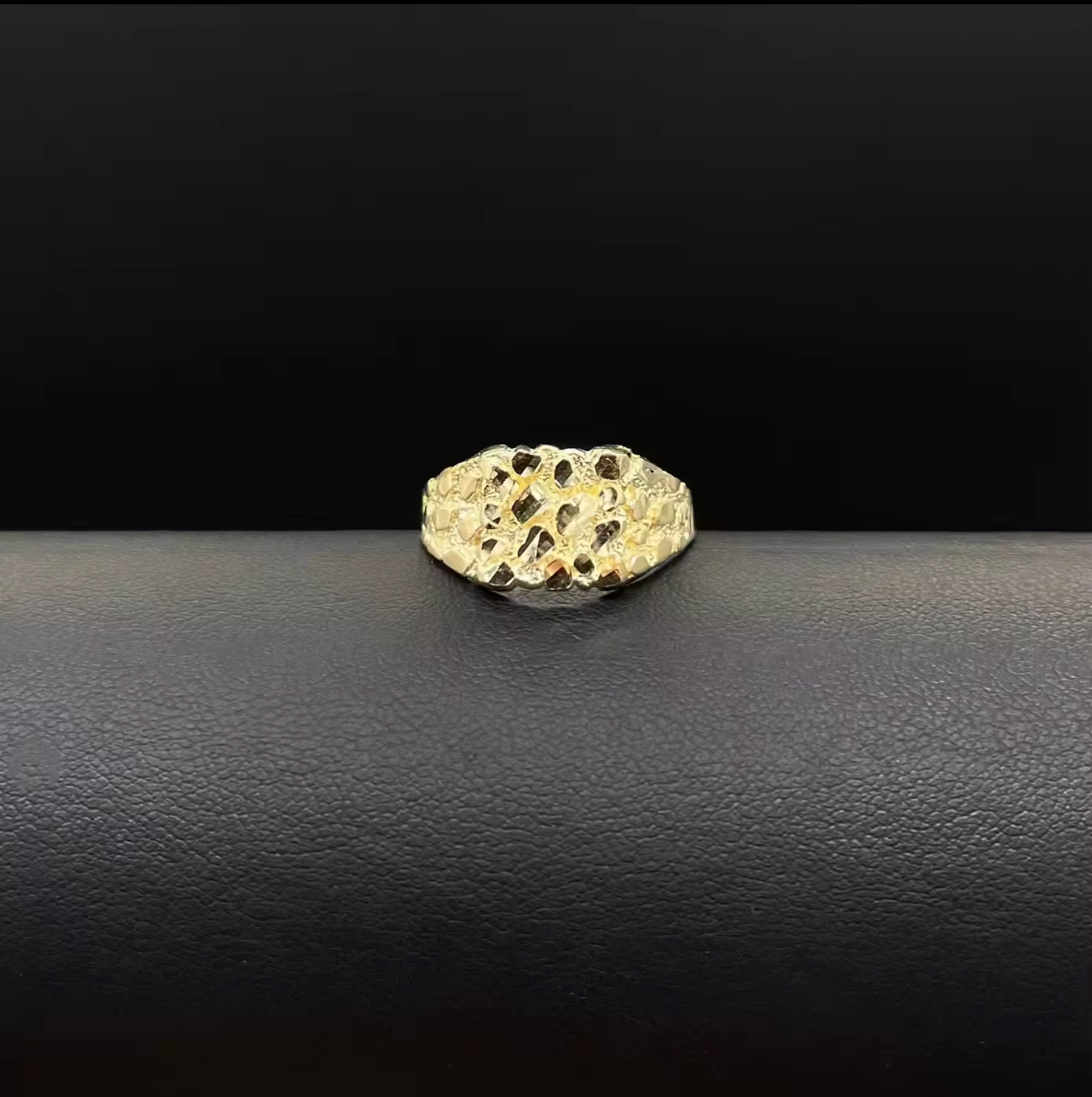 MENS BIG FACE NUGGET RING