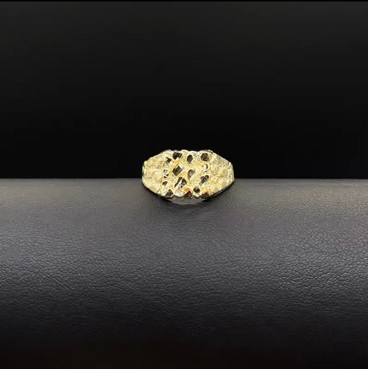 MENS BIG FACE NUGGET RING